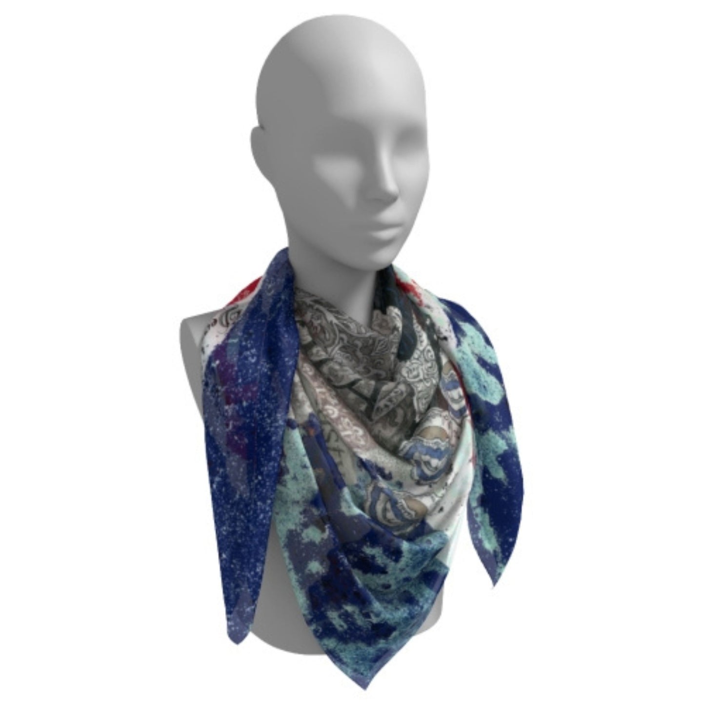 Queen Victoria Silk Square Scarf 50 - Steampunk Scarves - Dead Queens