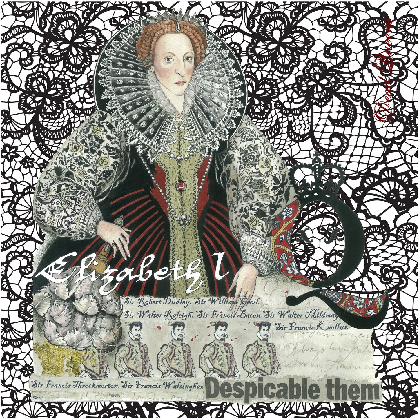 Queen Elizabeth I Silk Square Art - Dead Queens