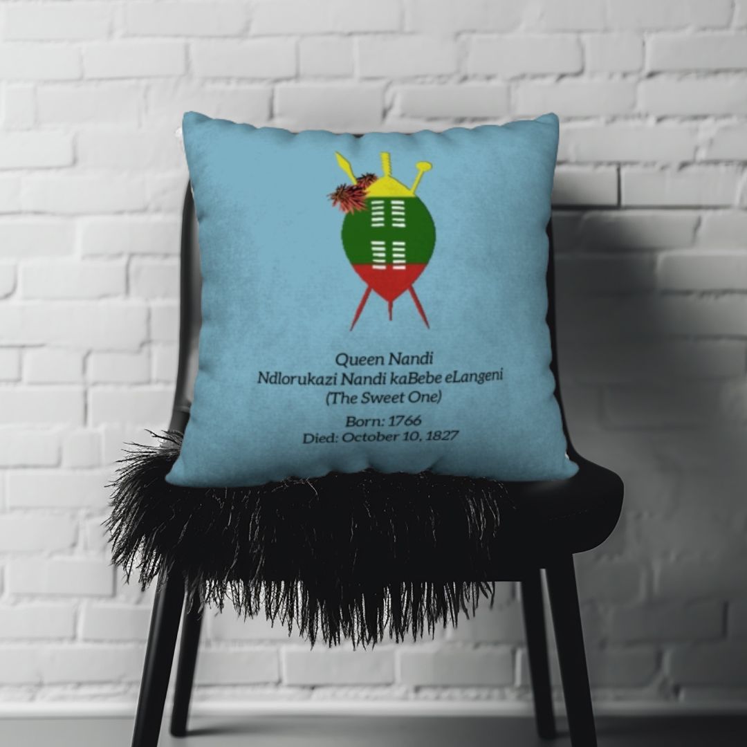 Zulu Queen Nandi Throw Pillow 22x22