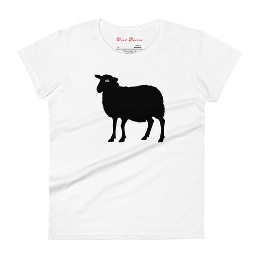 Princess Diana T-Shirt with a Black Sheep with a Crown eye