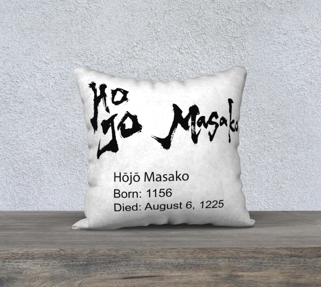 Hojo Masako White Throw Pillow 18x18