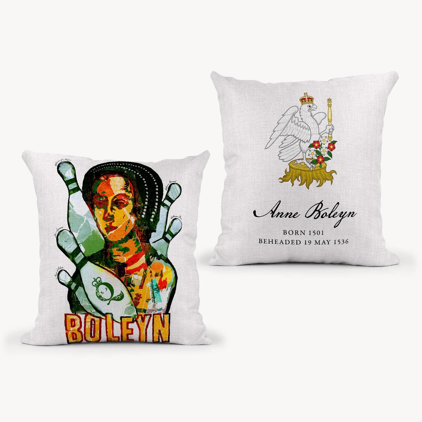 Anne Boleyn Throw Pillow 18x18