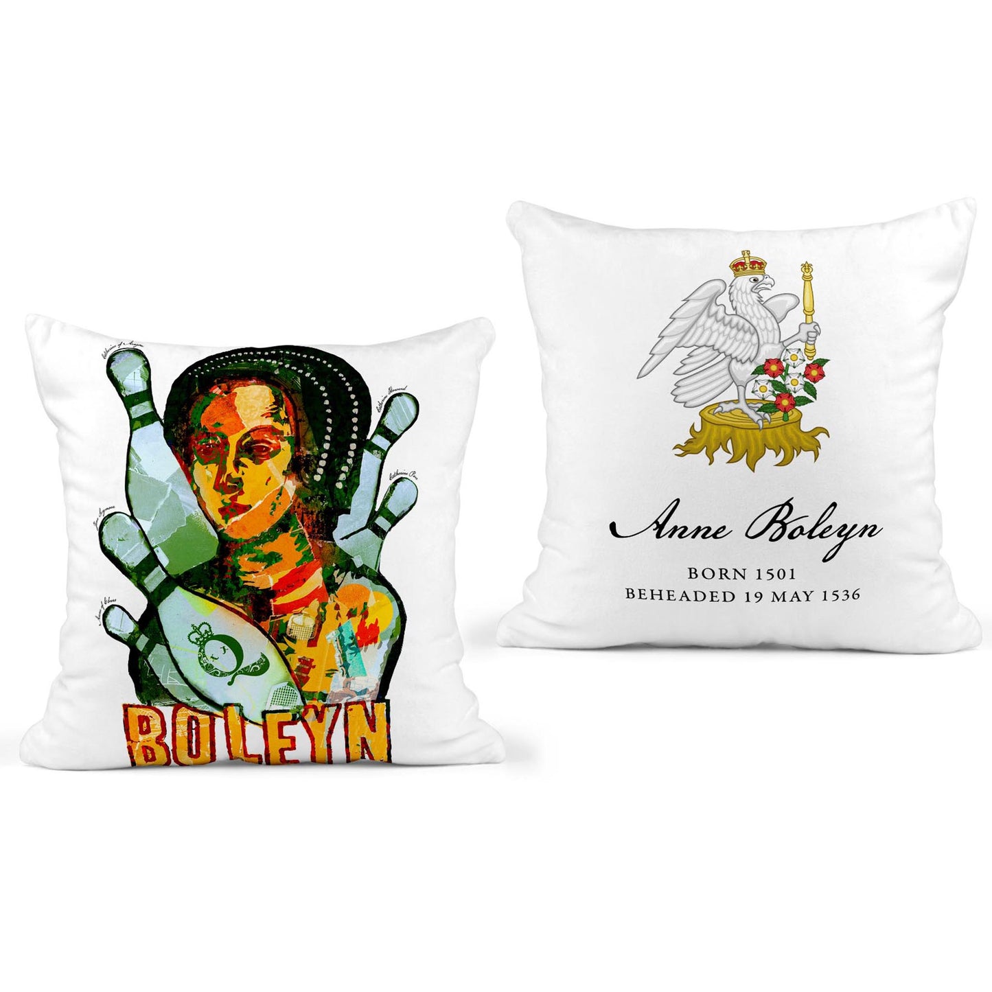 Anne Boleyn Throw Pillow 18x18