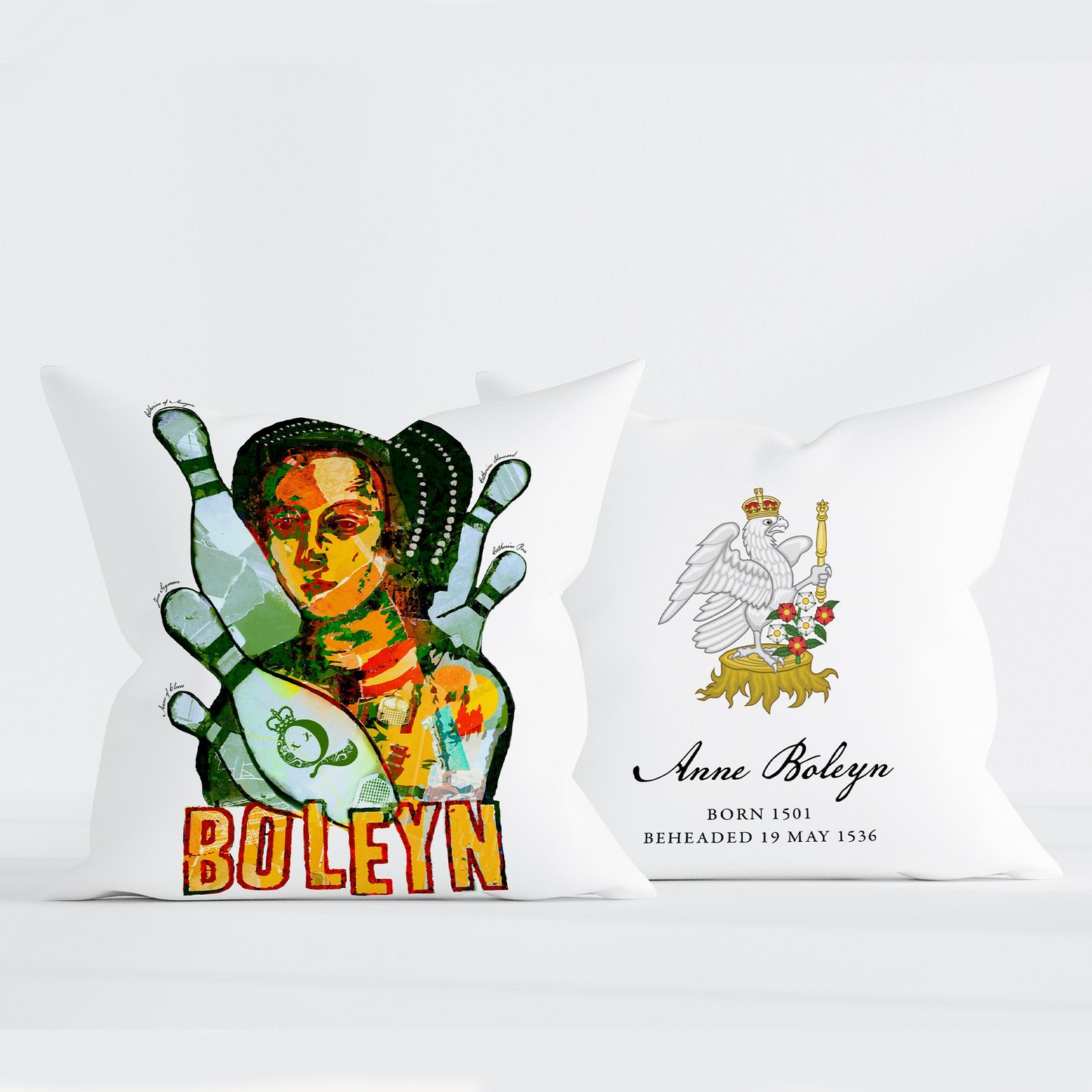 Anne Boleyn Throw Pillow 18x18