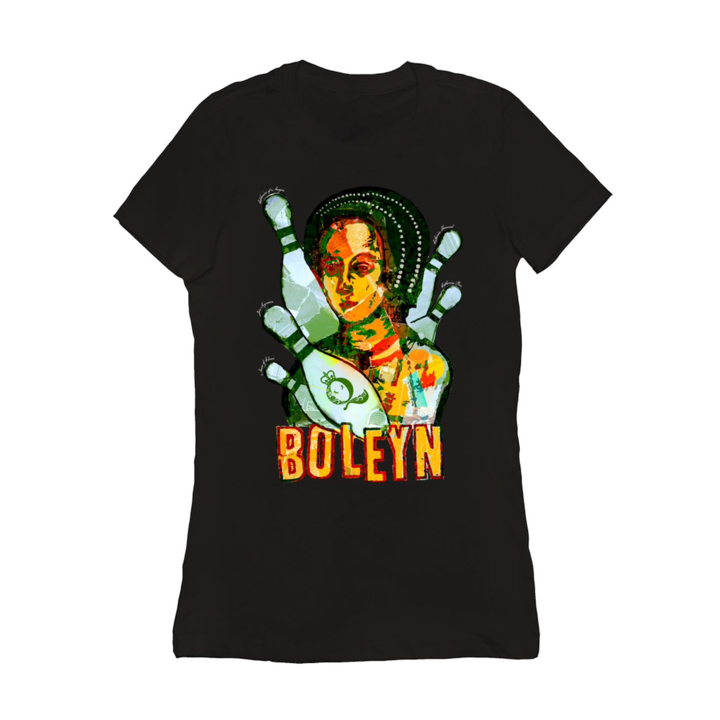 Anne Boleyn Crew Neck T-Shirt - Black