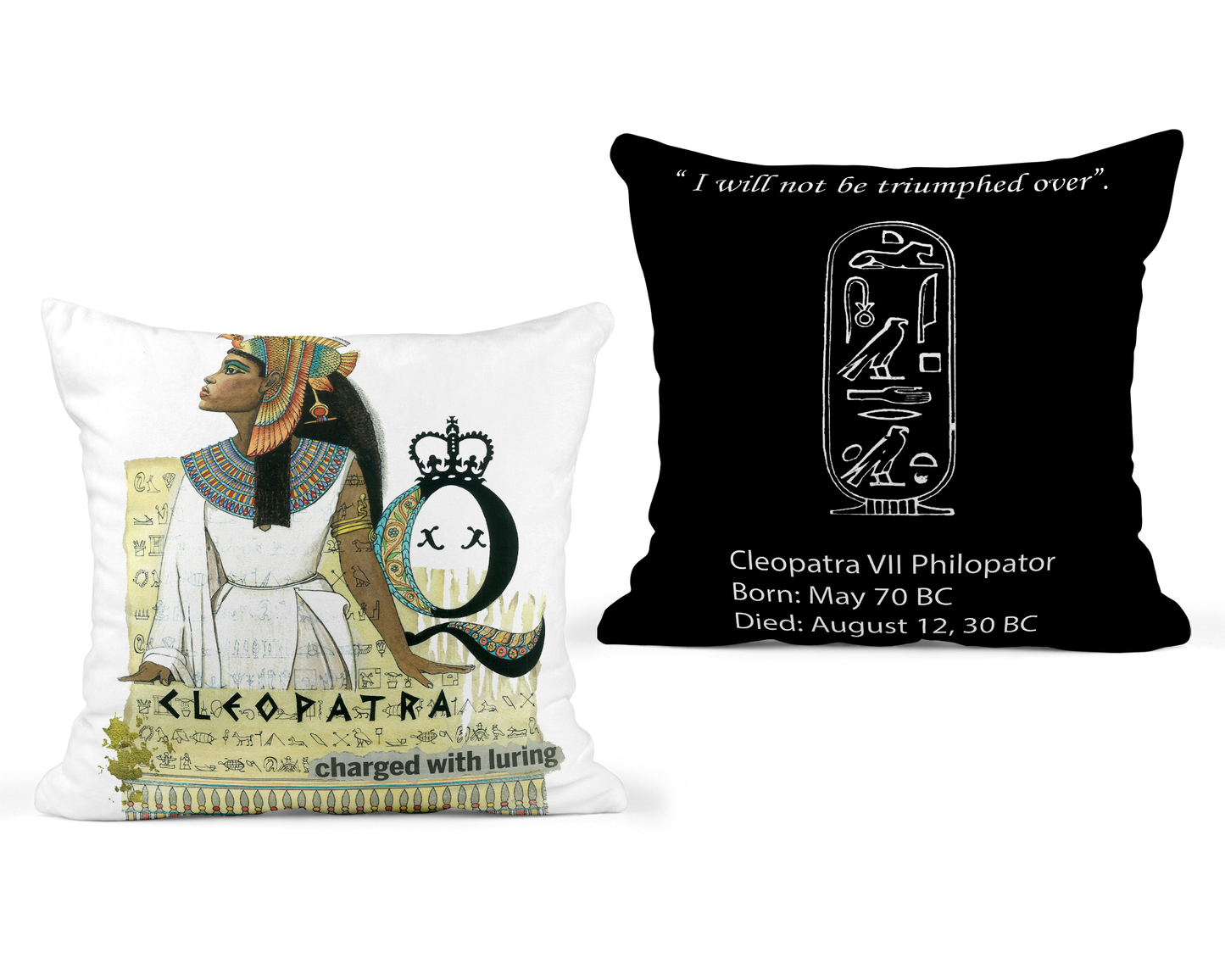 Cleopatra Throw Pillow 18x18