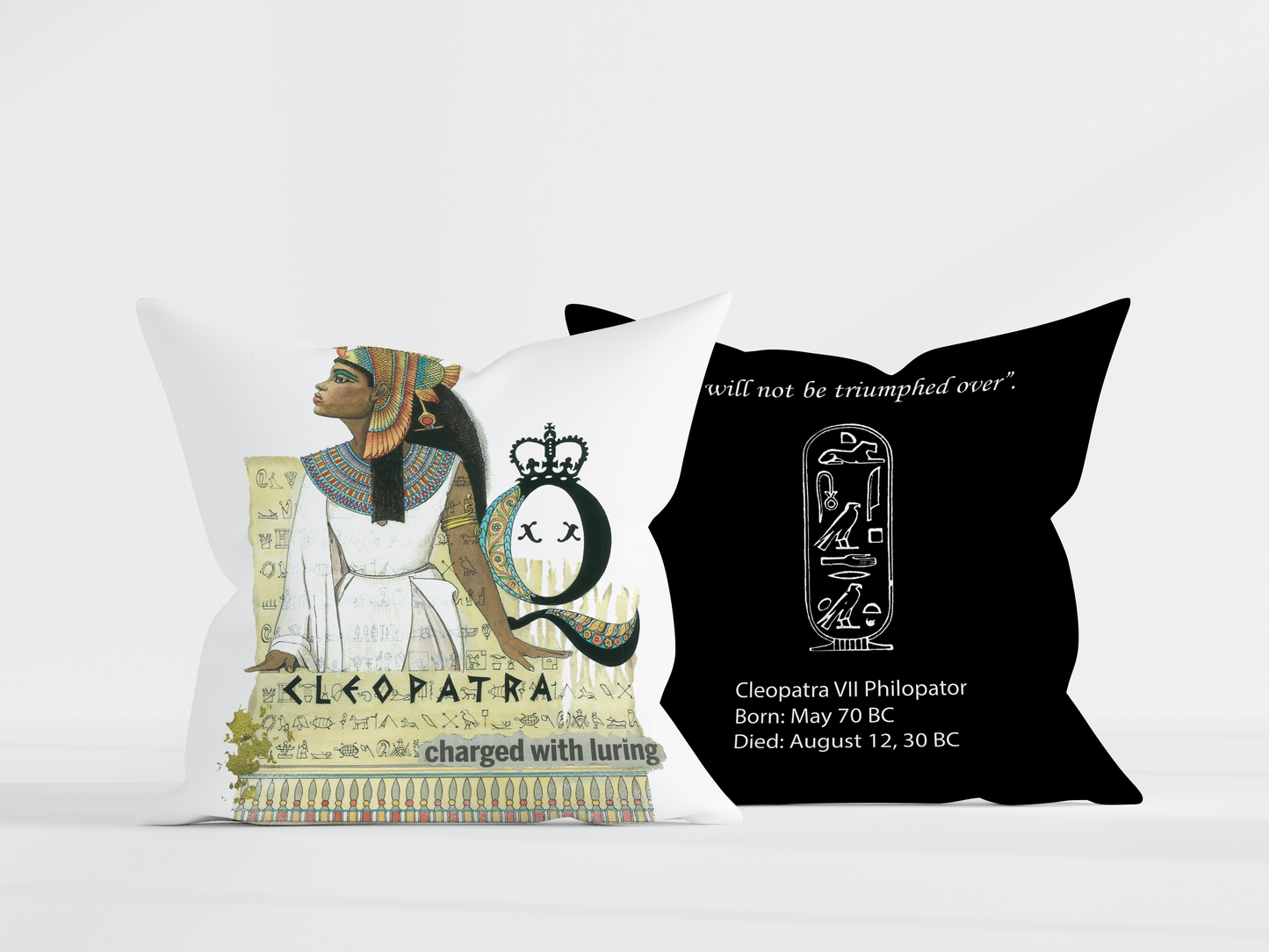 Cleopatra Throw Pillow 18x18