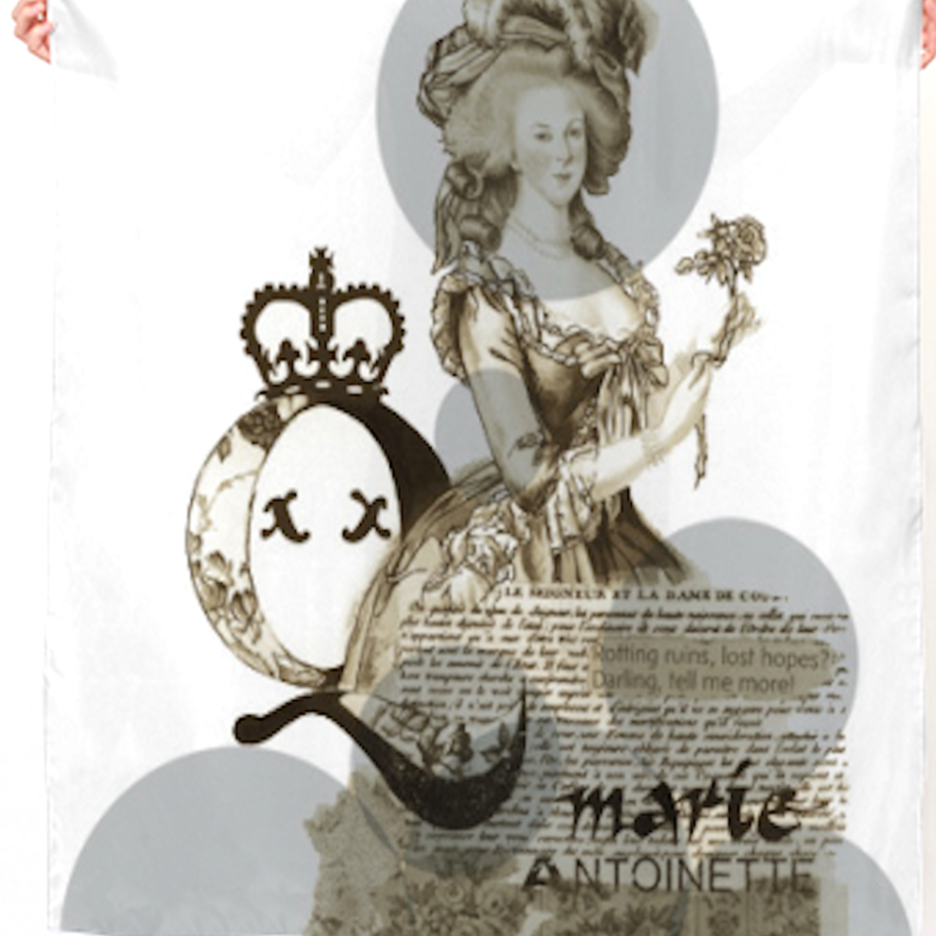 Marie Antoinette Square Silk Scarf art print