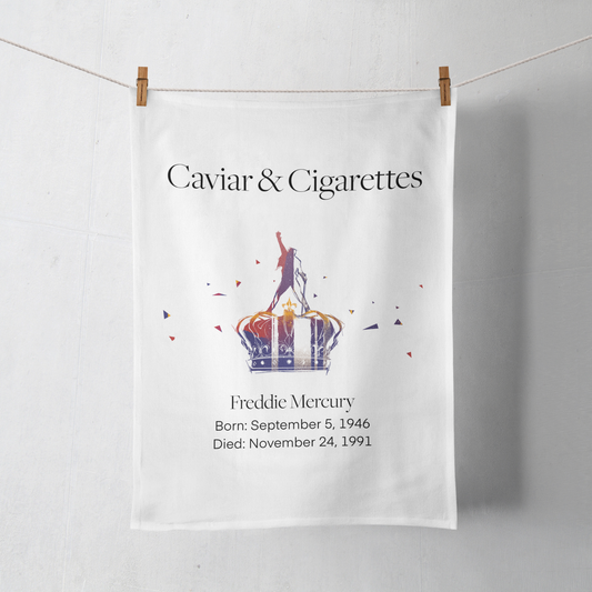 Queen Freddie Tea Towel