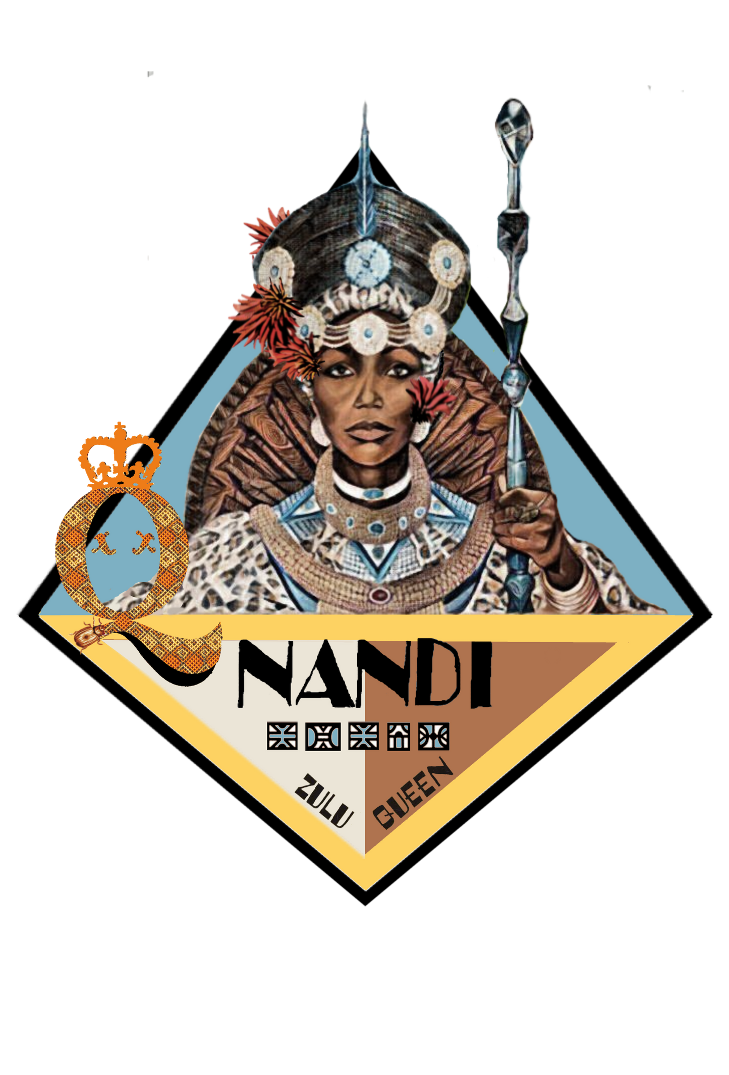 Zulu Queen Nandi Crew Neck T-Shirt - Black