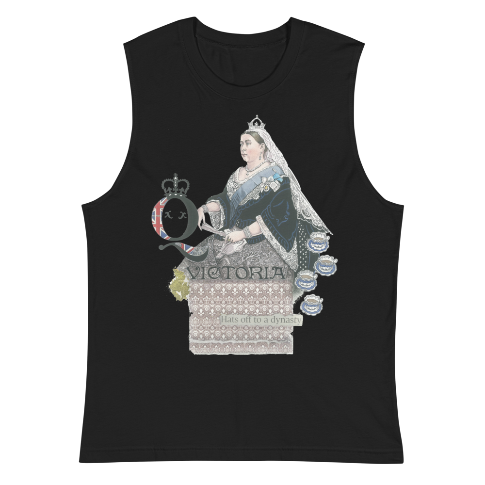 Queen Victoria Muscle Tank Top - Black
