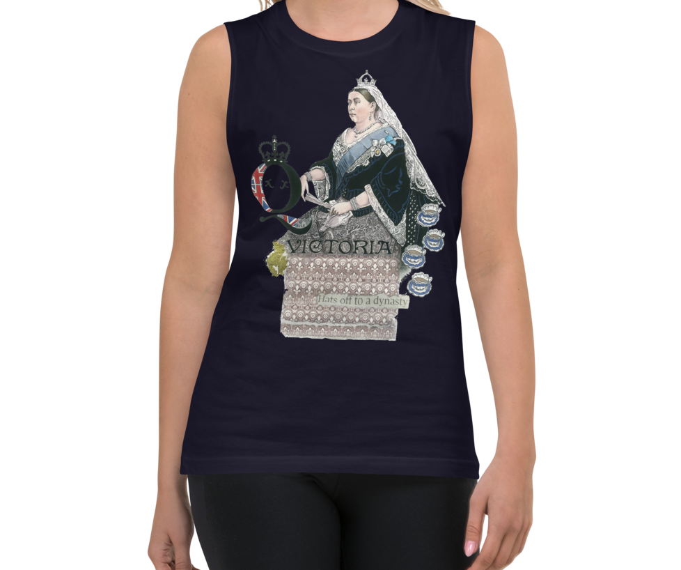 Queen Victoria Muscle Tank - Navy