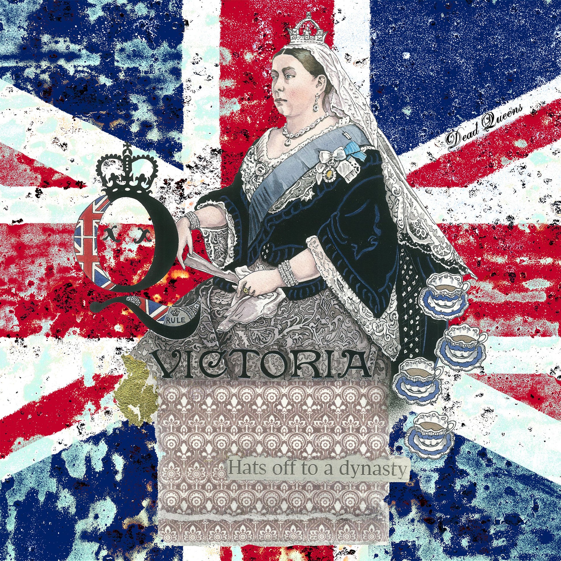Queen Victoria Scarf Art - Steampunk Scarves - Dead Queens