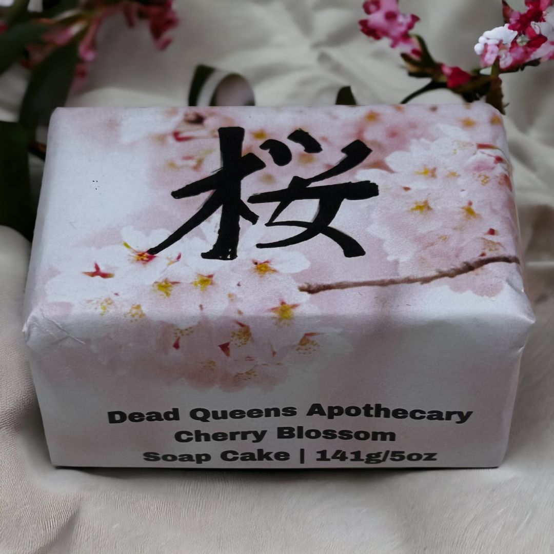 Sakura Cherry Blossom Soap Cake 1 - Dead Queens Apothecary