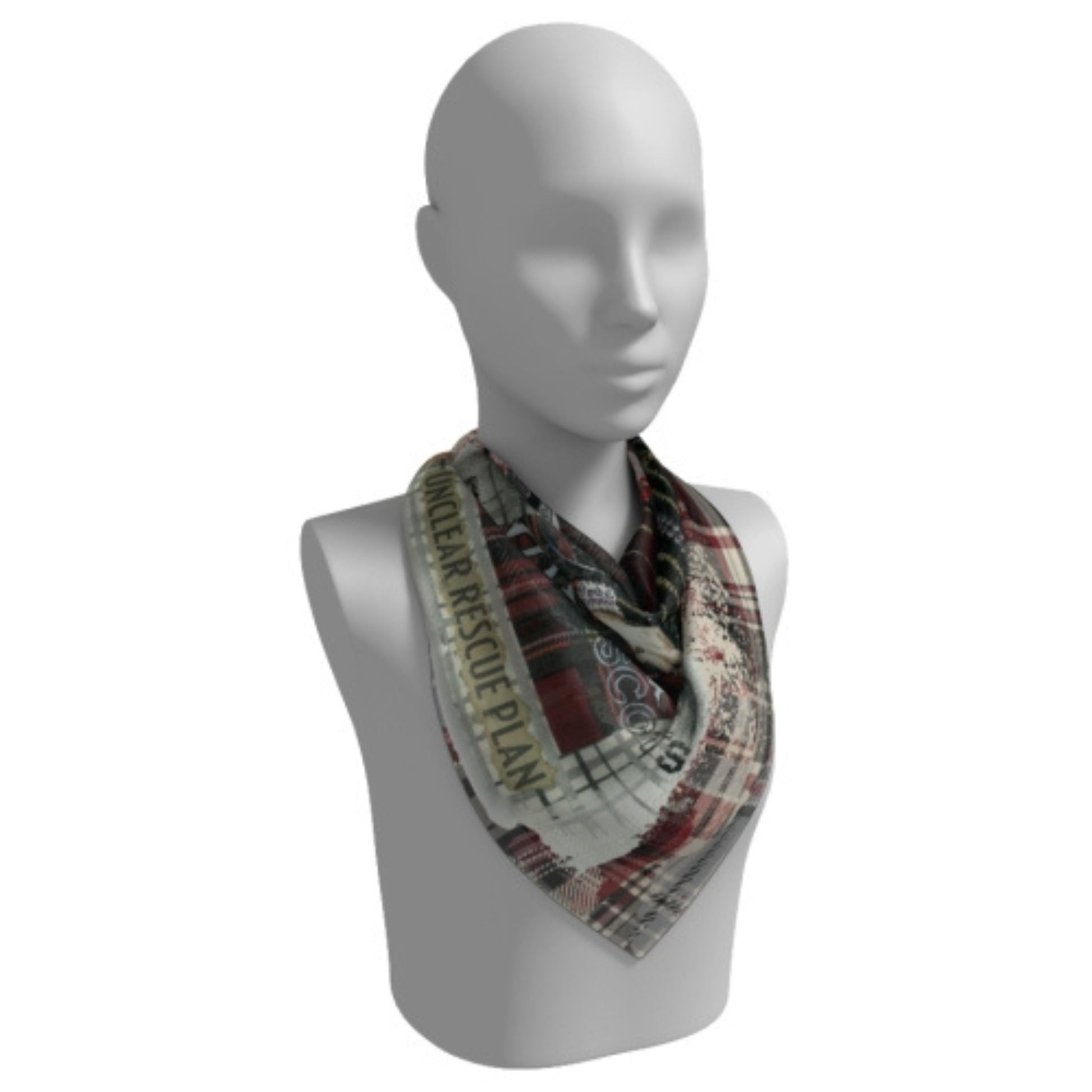 Mary Queen of Scots Plaid Square Silk Scarf 26 - Dead Queens