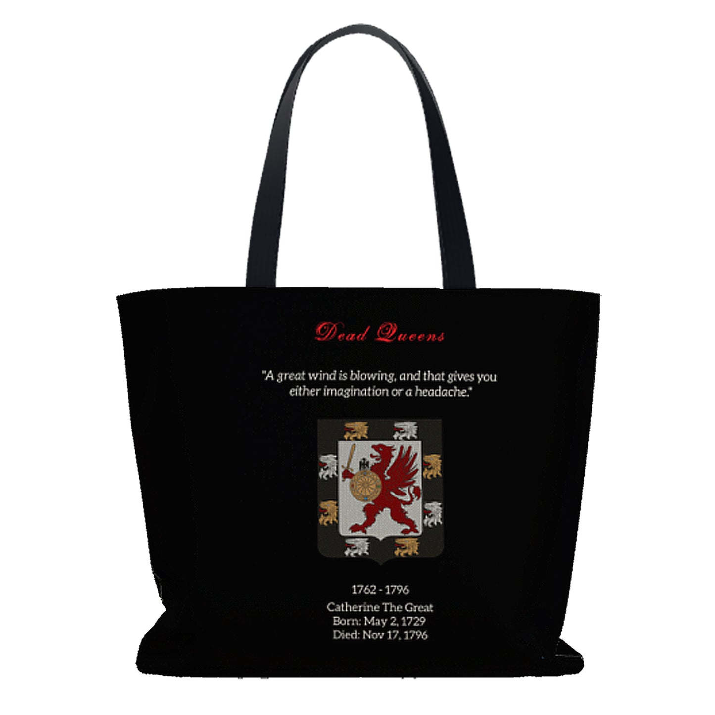 Catherine The Great Oversize Tote Bag - Back