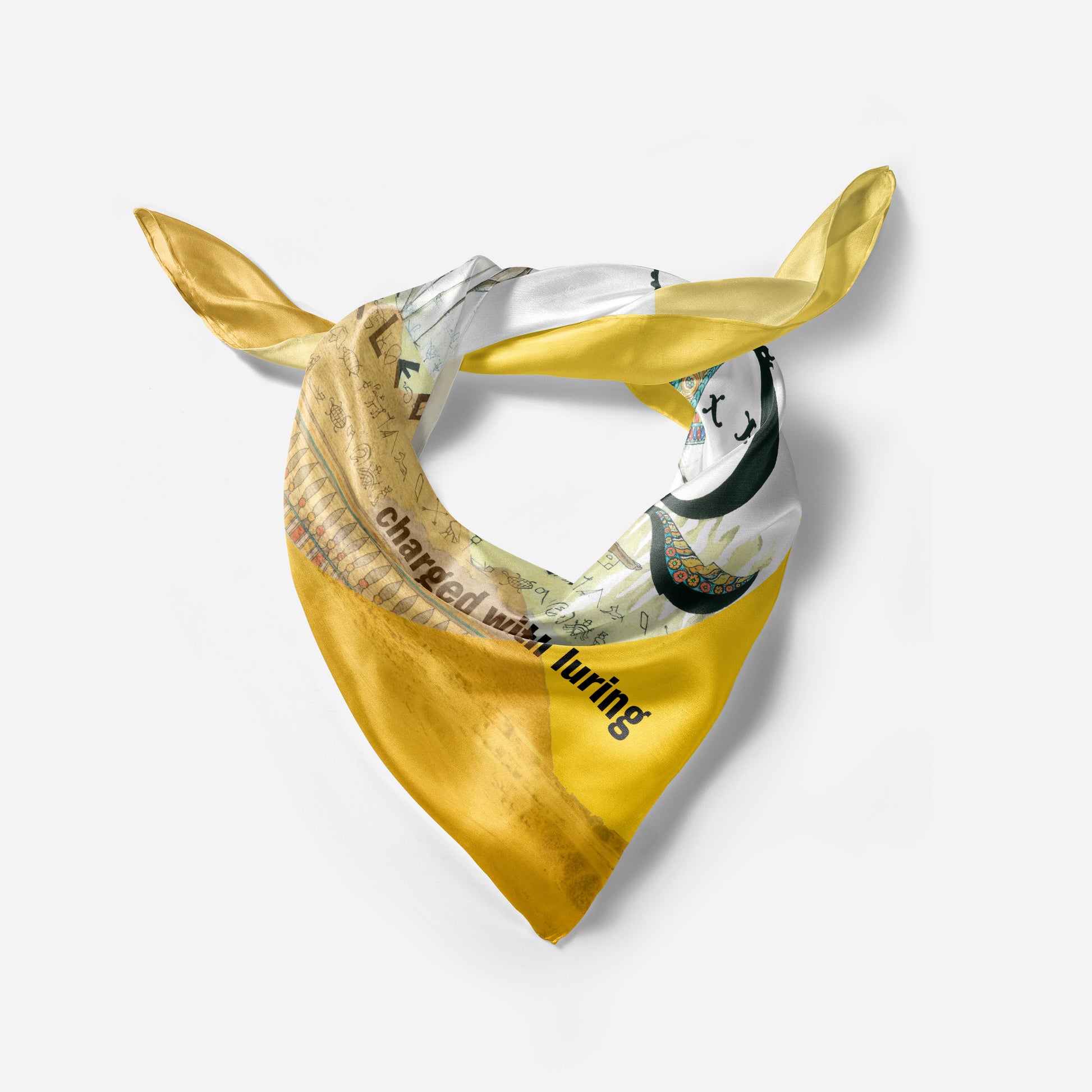 Cleopatra Printed Silk Square Scarf - Dead Queens