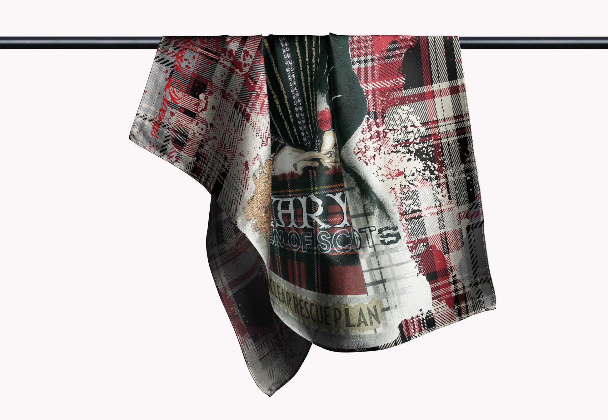 Mary Queen of Scots Plaid Silk Square Scarf 2 - Tudor Queen