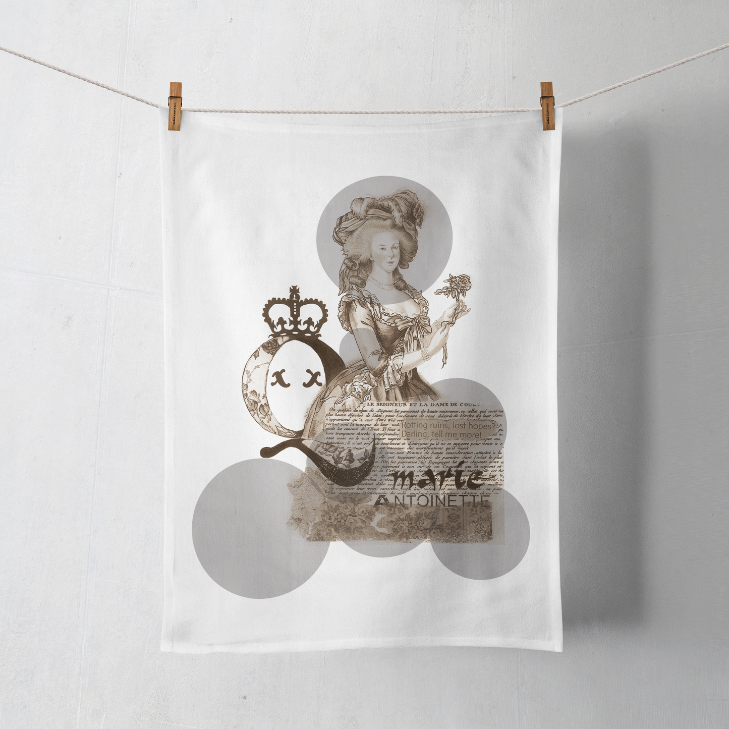 Marie Antoinette Tea Towel - Dead Queens