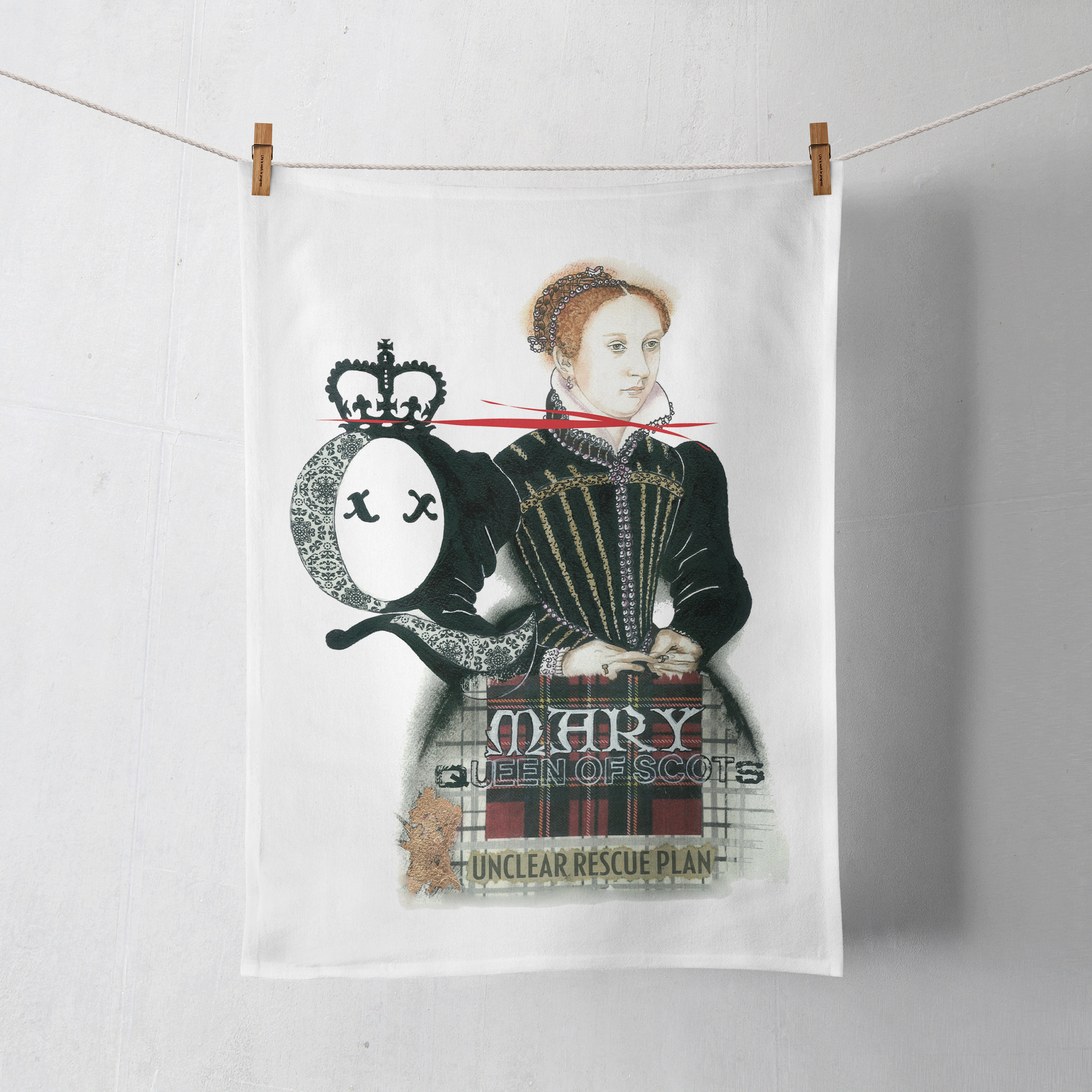 Mary Queen of Scots Tea Towel - Dead Queens