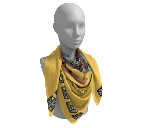 Zulu Queen Nandi Silk Square Scarf