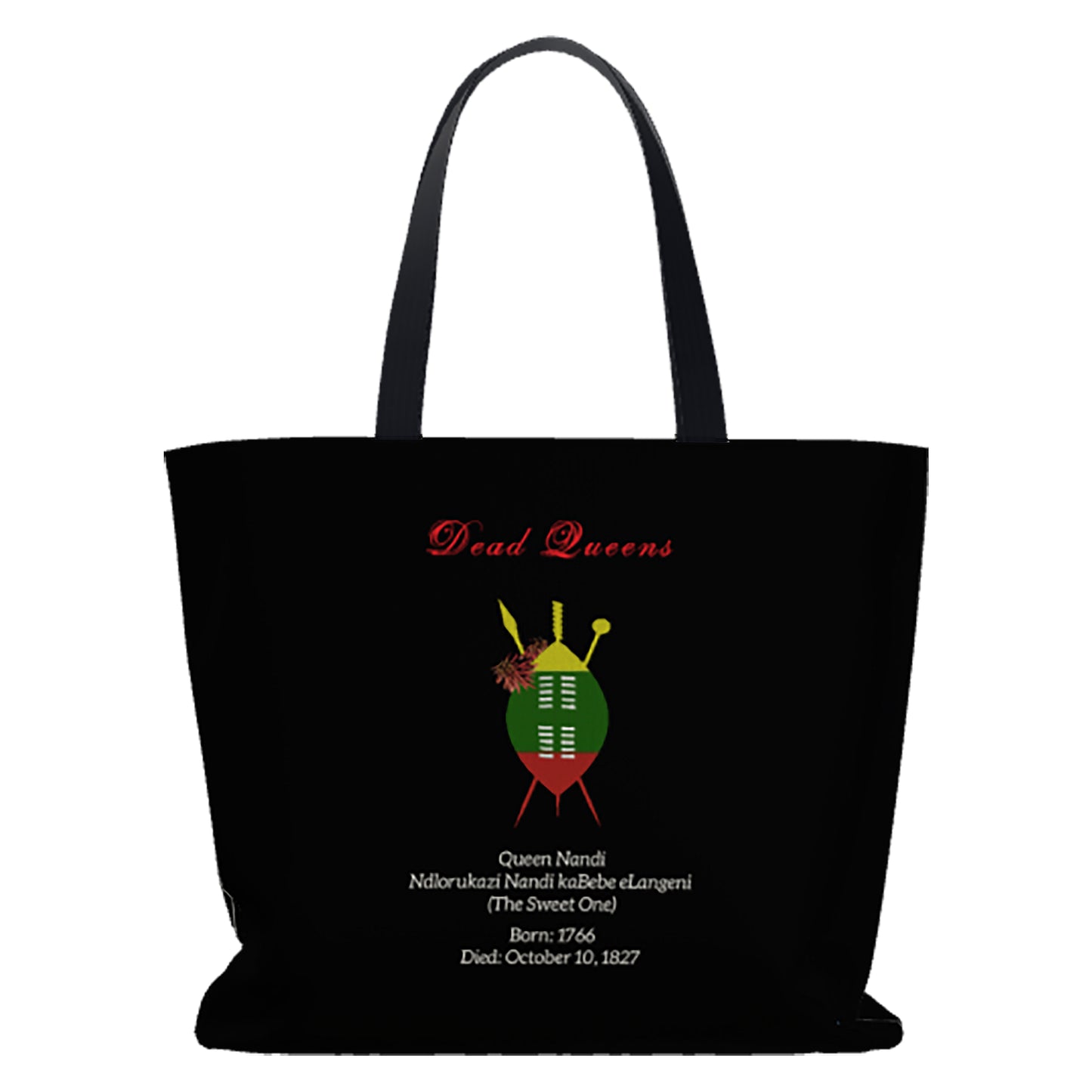 Zulu Queen Nandi Oversize Tote Bag - Back