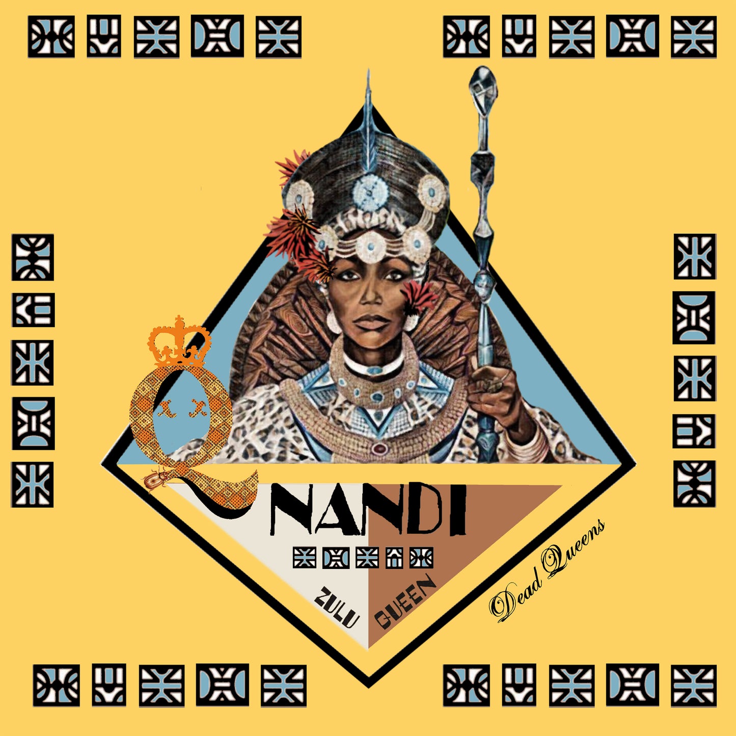 Zulu Queen Nandi Silk Square Scarf