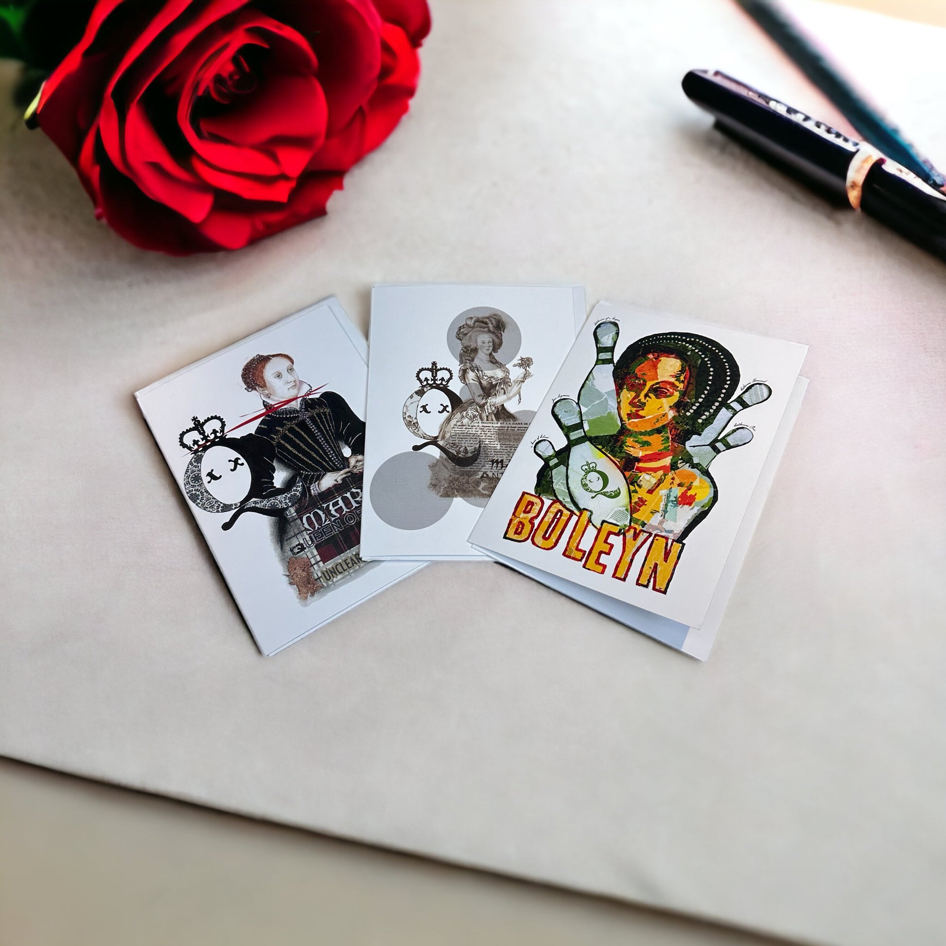 Beheaded Queens Greeting Card Set -2- Dead Queens