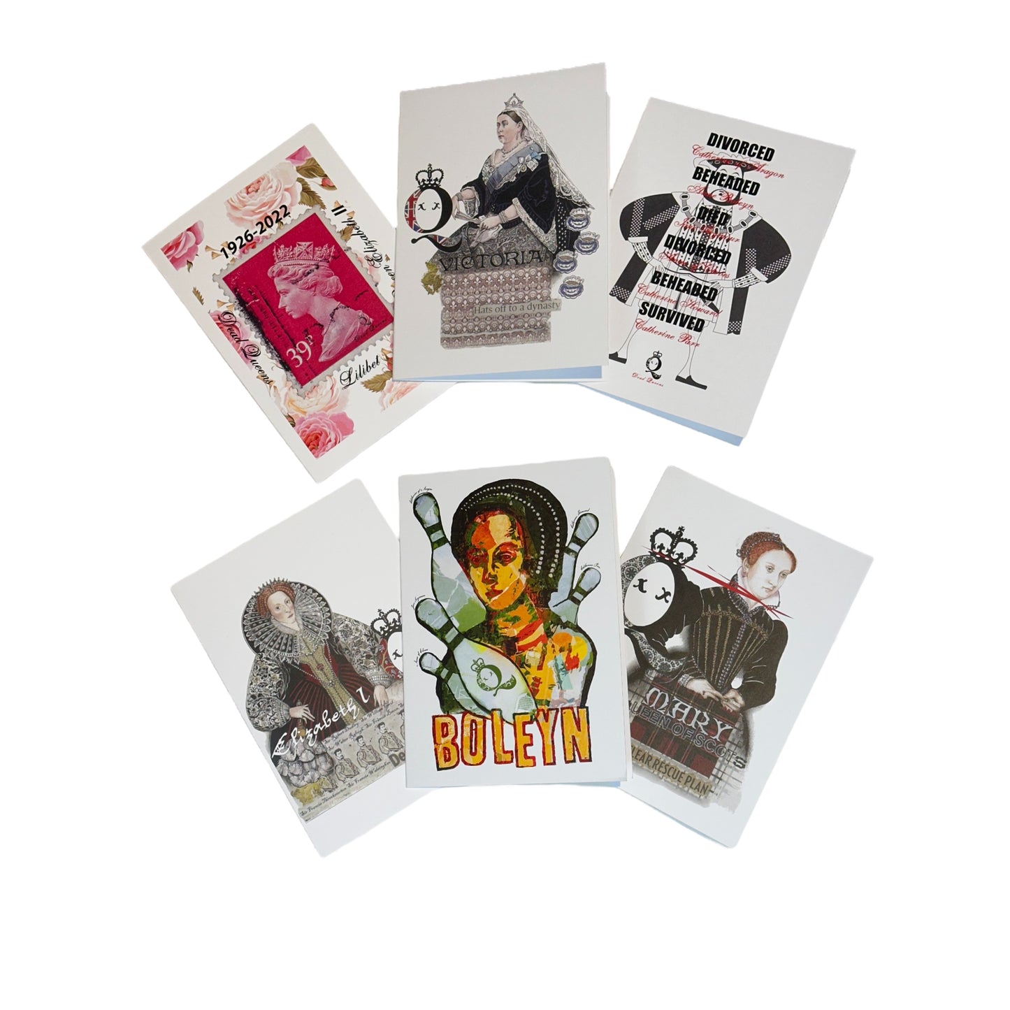 Queens of Great Britain Greeting Card Set - Dead Queens