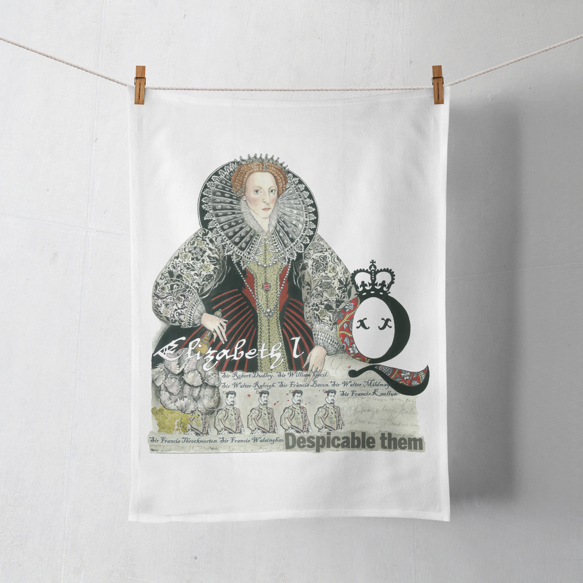 Queen Elizabeth I Tea Towel - Dead Queens