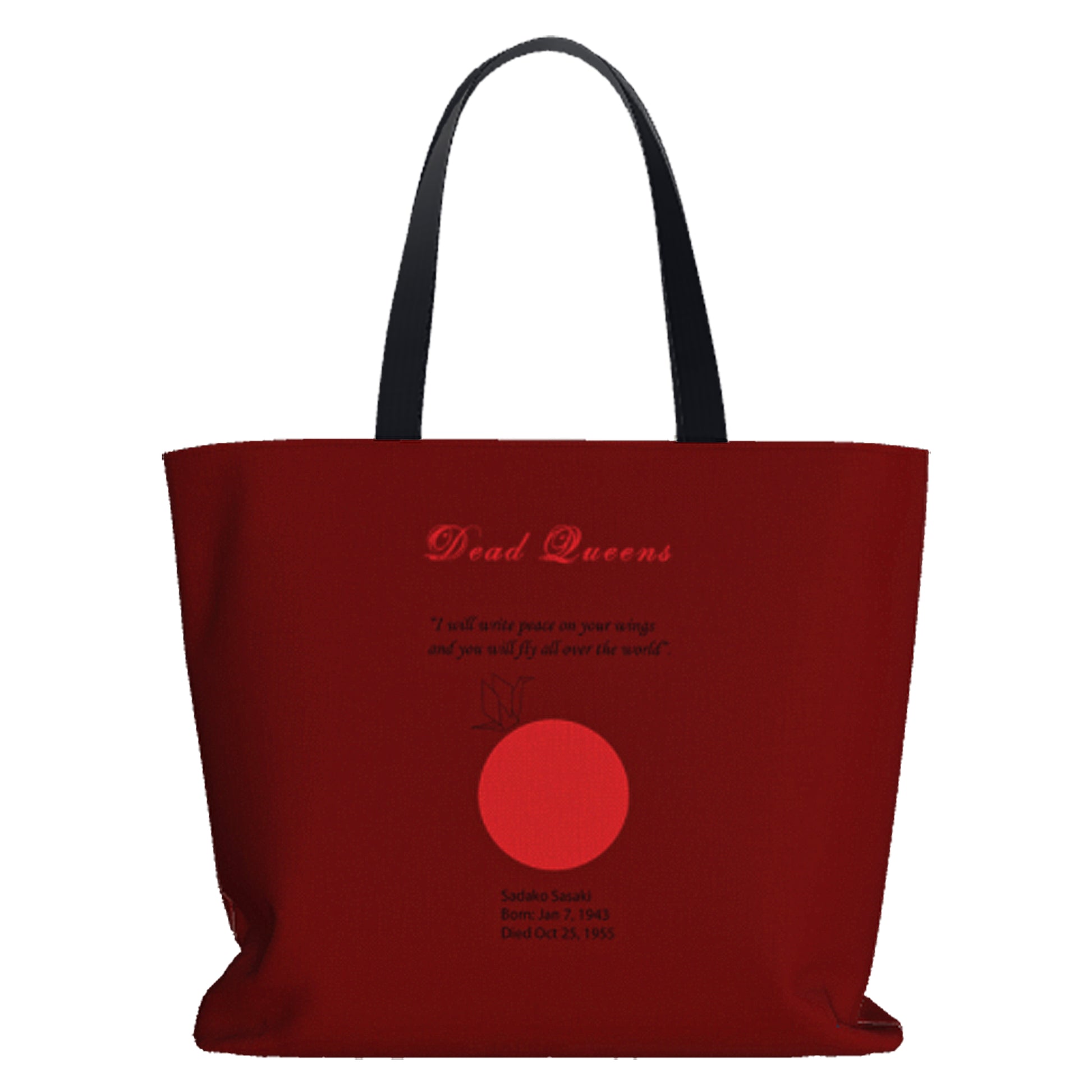 Sadako Sasaki Oversize Tote Bag - Back View