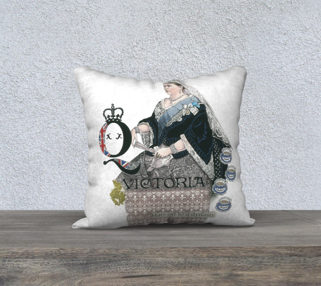 Queen Victoria Pillow 18x18