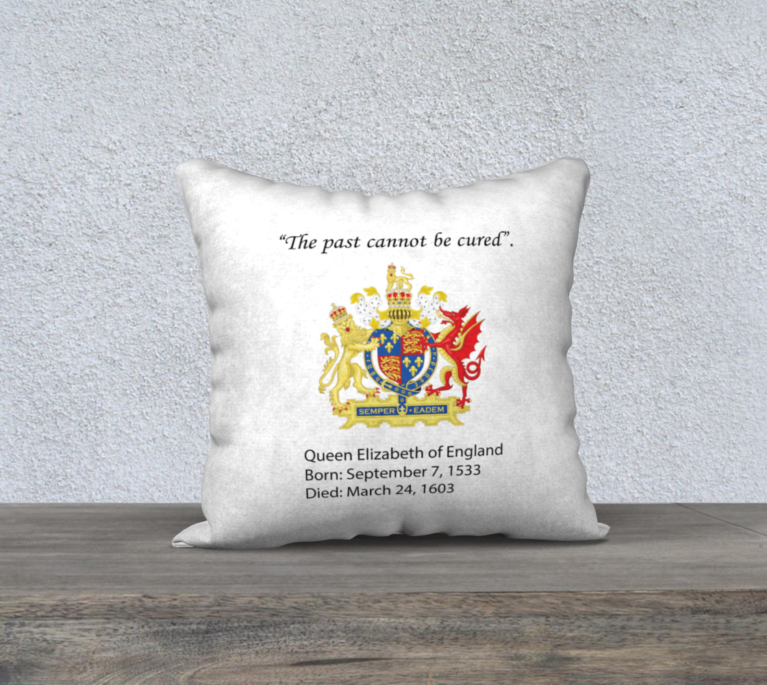 Queen Elizabeth Pillow Cover - 18x18