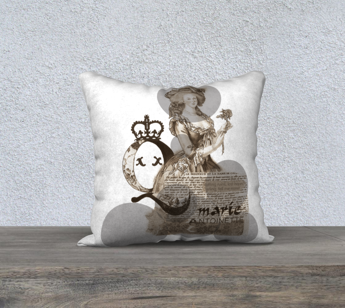 Marie Antoinette Pillow Cover - White - 18x18