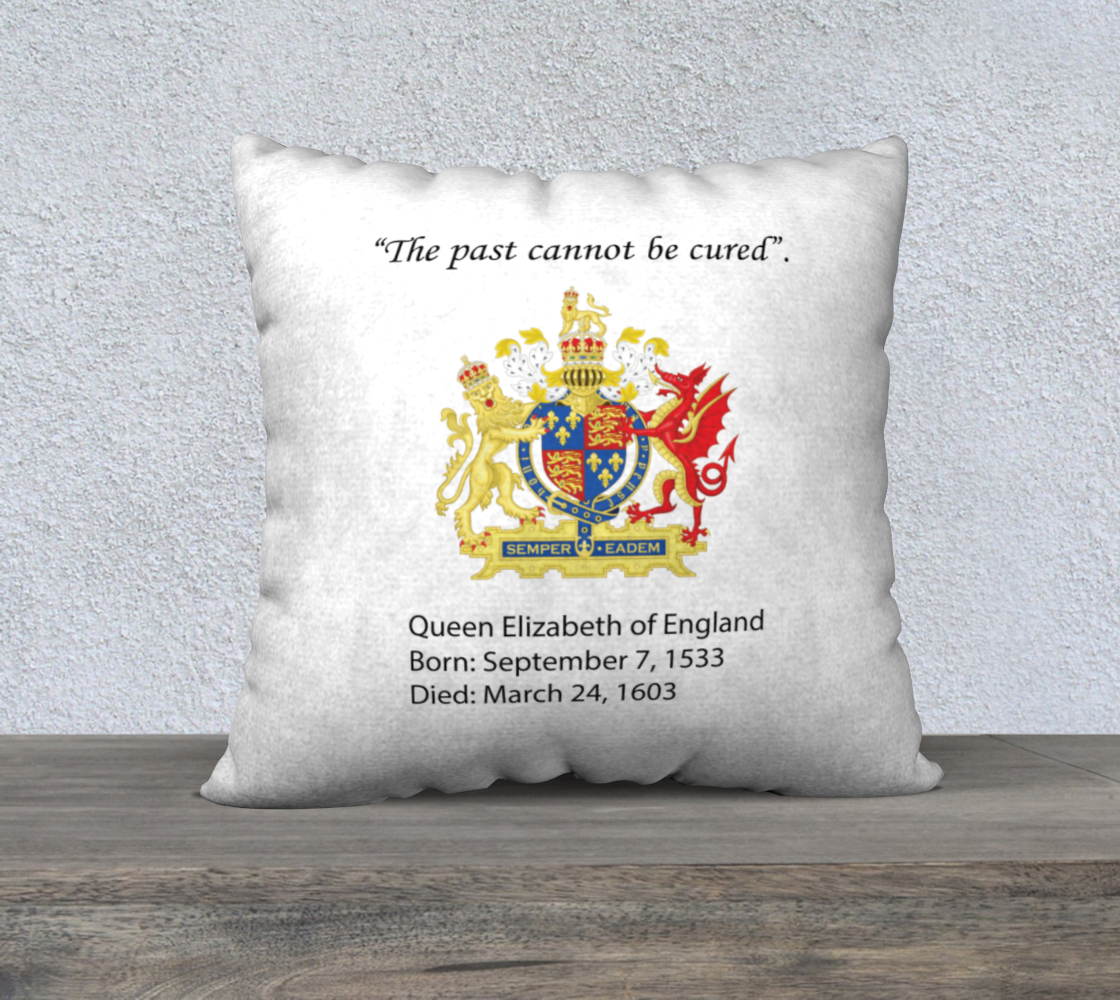 Queen Elizabeth Pillow Cover - 22x22