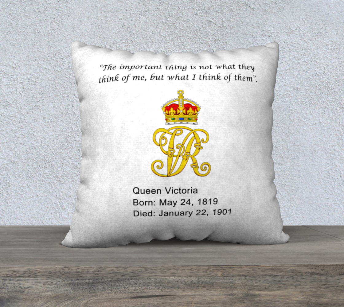 Queen Victoria Throw PIllow 22x22