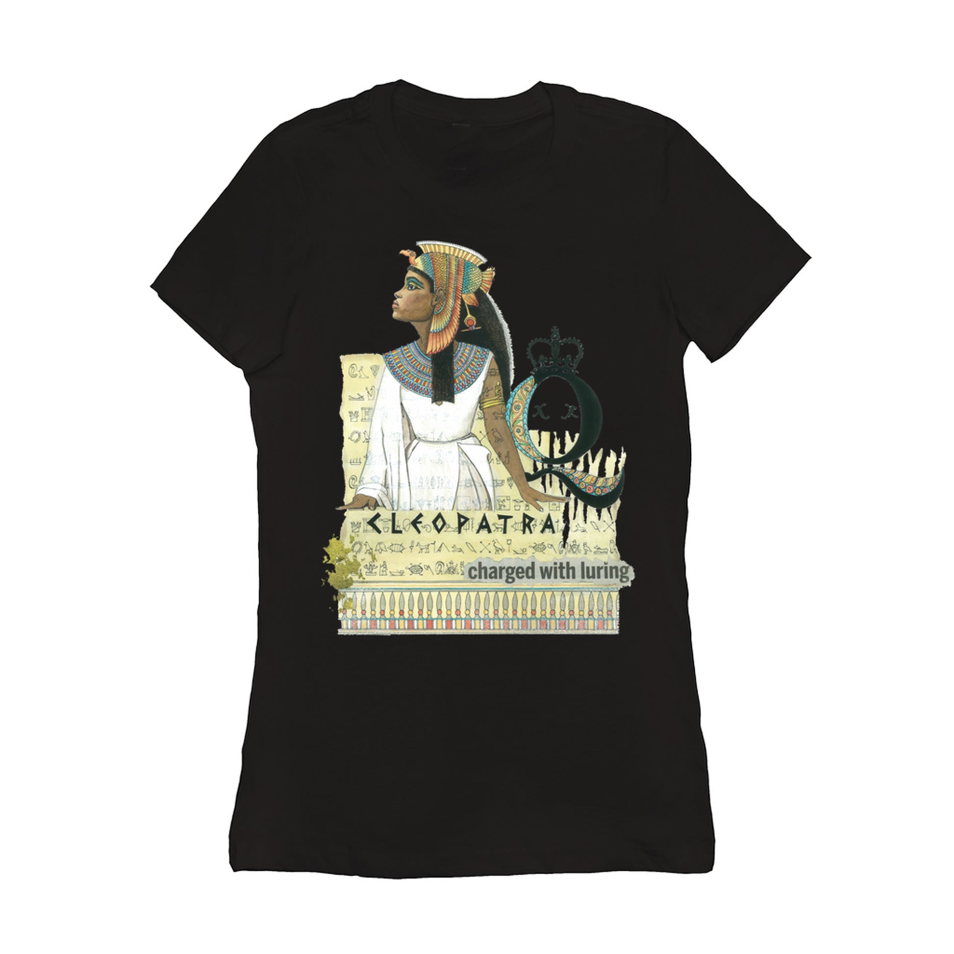 Cleopatra Crew Neck T-Shirt - Black