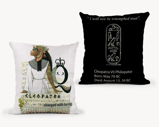 Cleopatra Throw Pillow 18x18