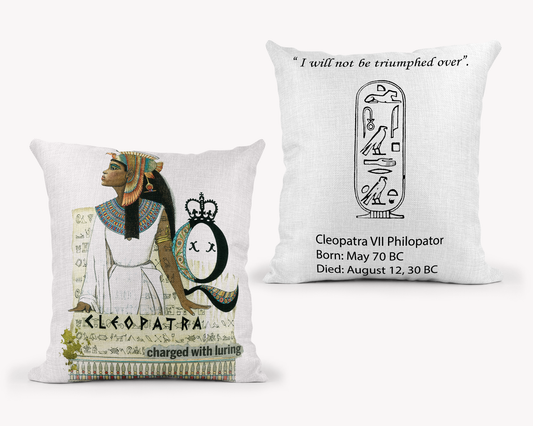Cleopatra Pillow Cover - White - 22x22