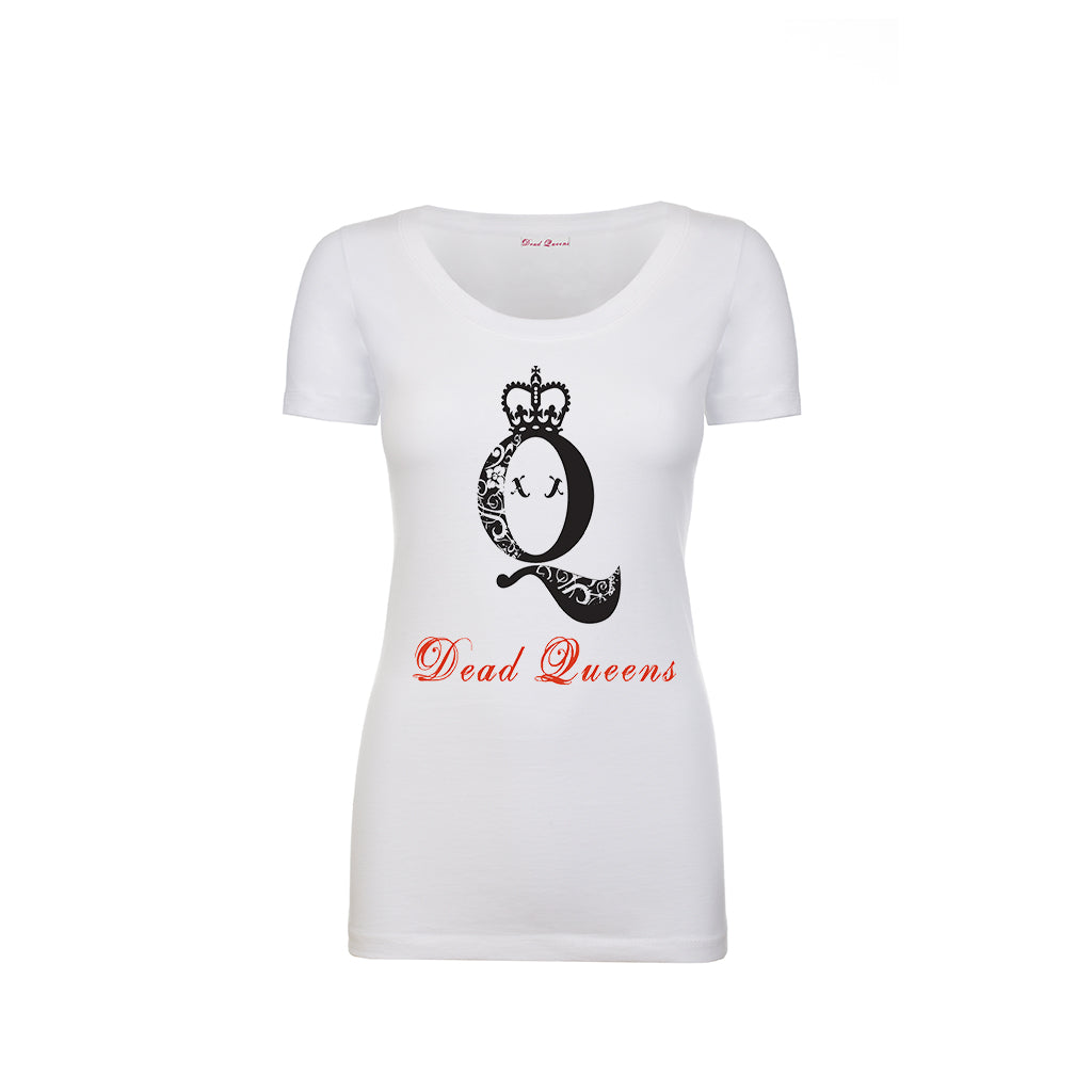 Dead Queens Logo Scoop Neck T-Shirt