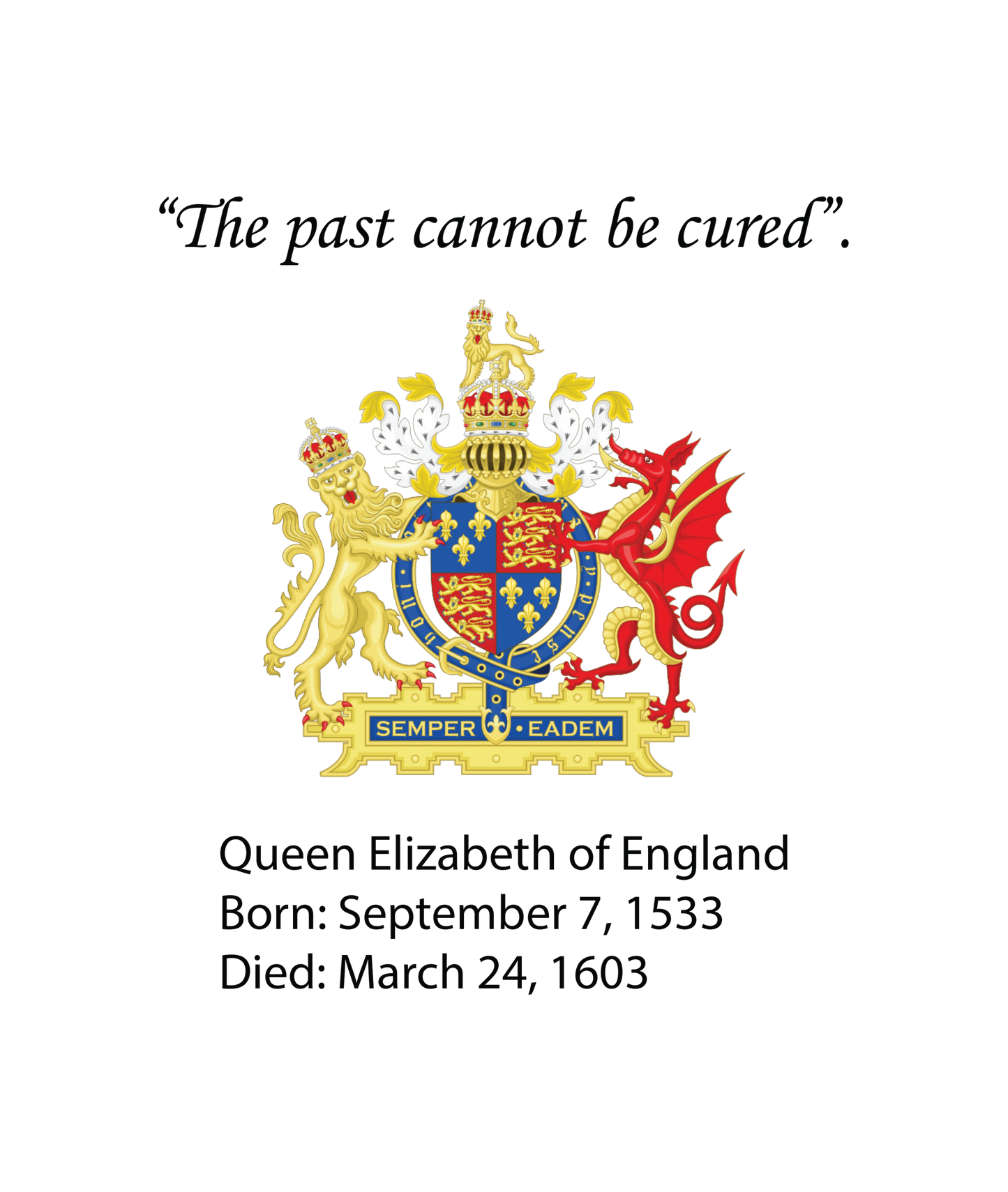 Queen Elizabeth I Unisex T-Shirt - Black