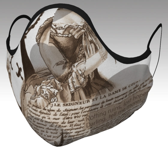 Marie Antoinette Art Text Safe Style Face Mask