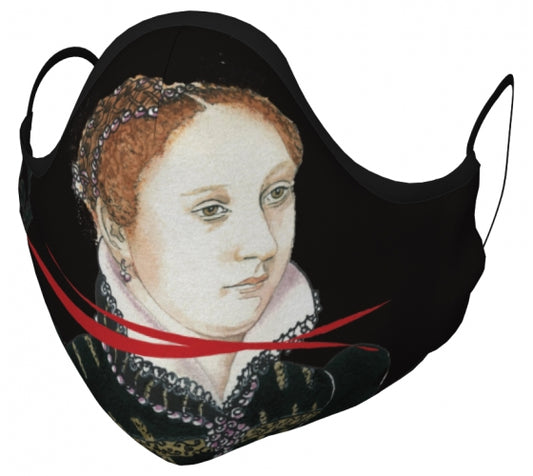 Mary Queen of Scots Black Decorative Face Covering