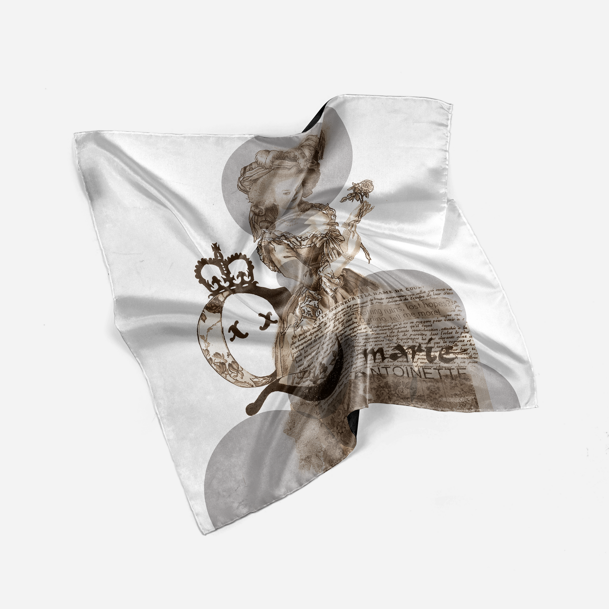 Marie Antoinette Square Silk Scarf 2