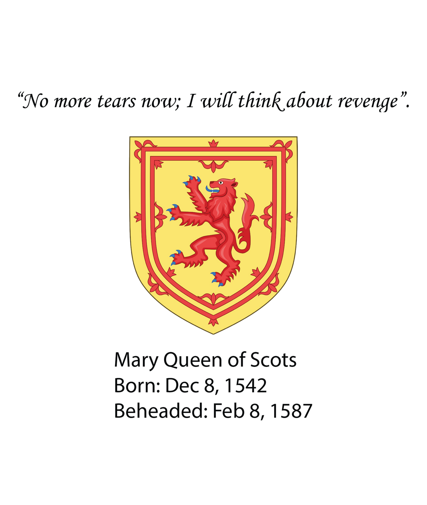Mary Queen of Scots Crew Neck T-Shirt