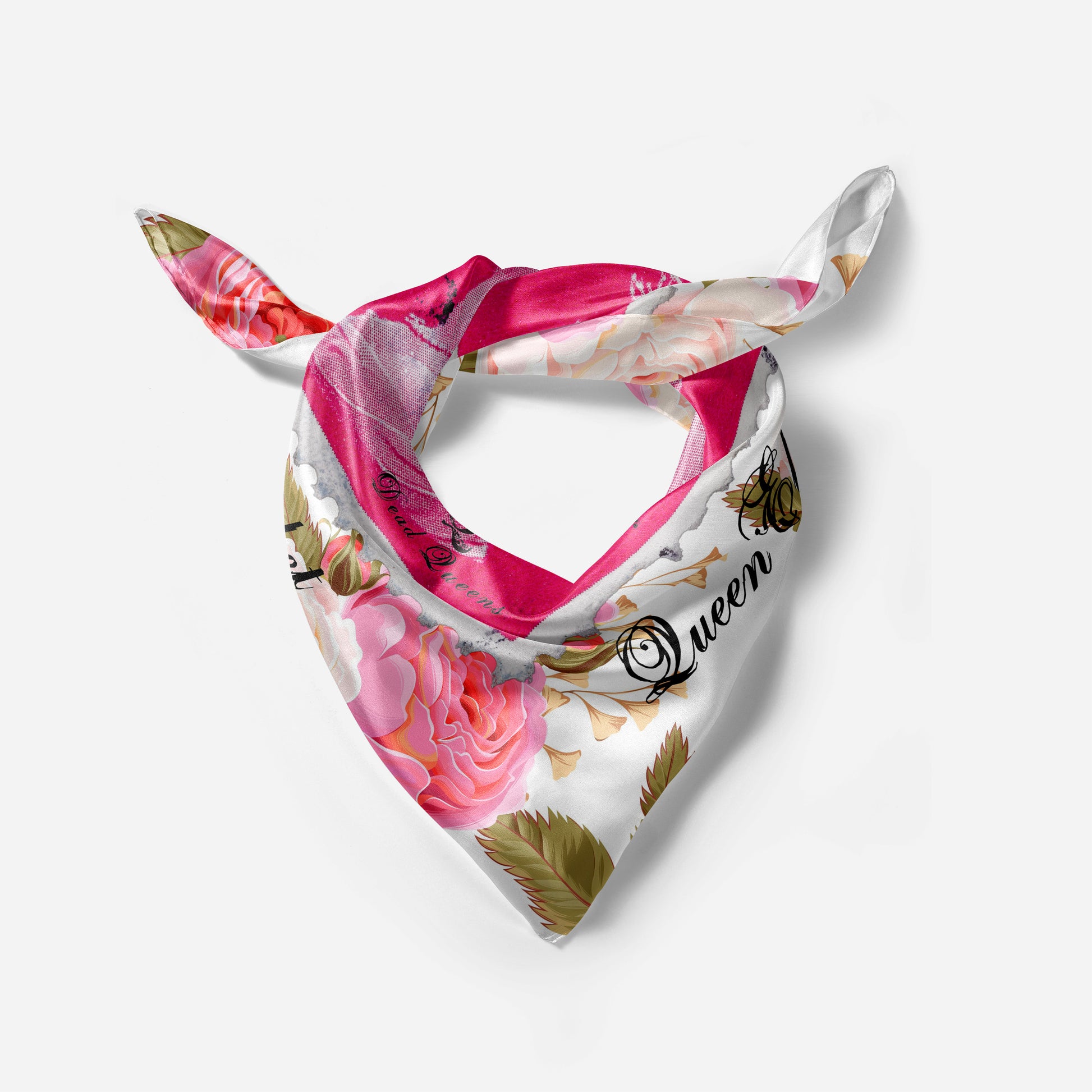 Queen Elizabeth Floral 100% Silk Scarf