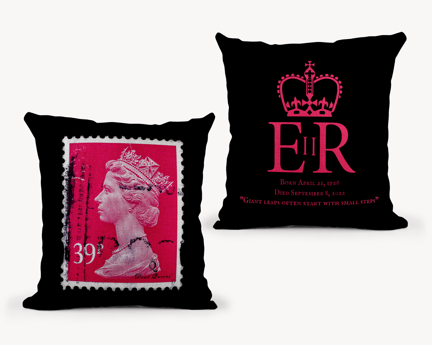 Queen Elizabeth II Stamp Pillow Cover - 18x18