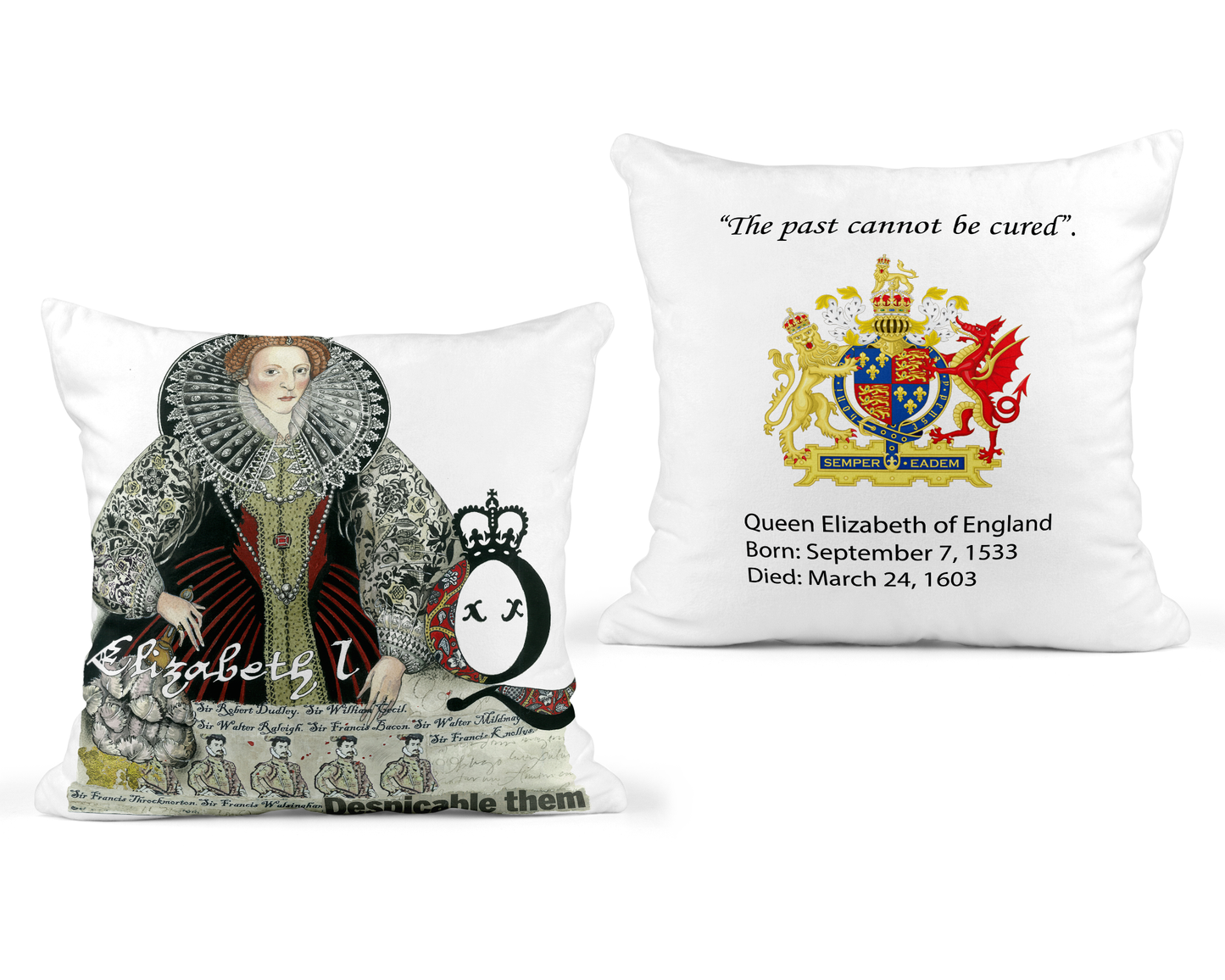 Queen Elizabeth Pillow Cover - 18x18