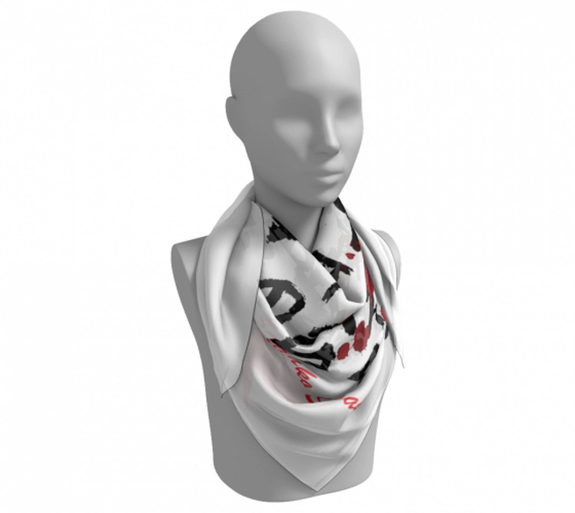 Sadako Sasaki Paper Crane Silk Square Scarf