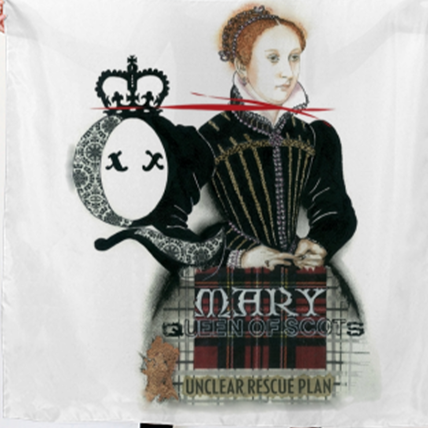 Mary Queen of Scots Square Silk Scarf art print